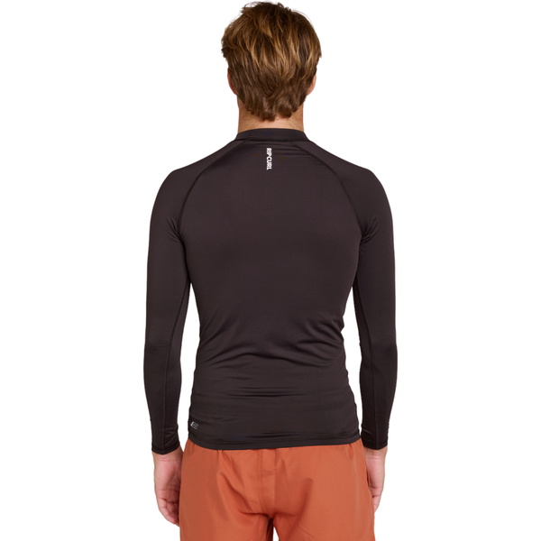 2026 Rip Curl Mens Streamline UPF Long Sleeve Rash Vest 171MRV - Black